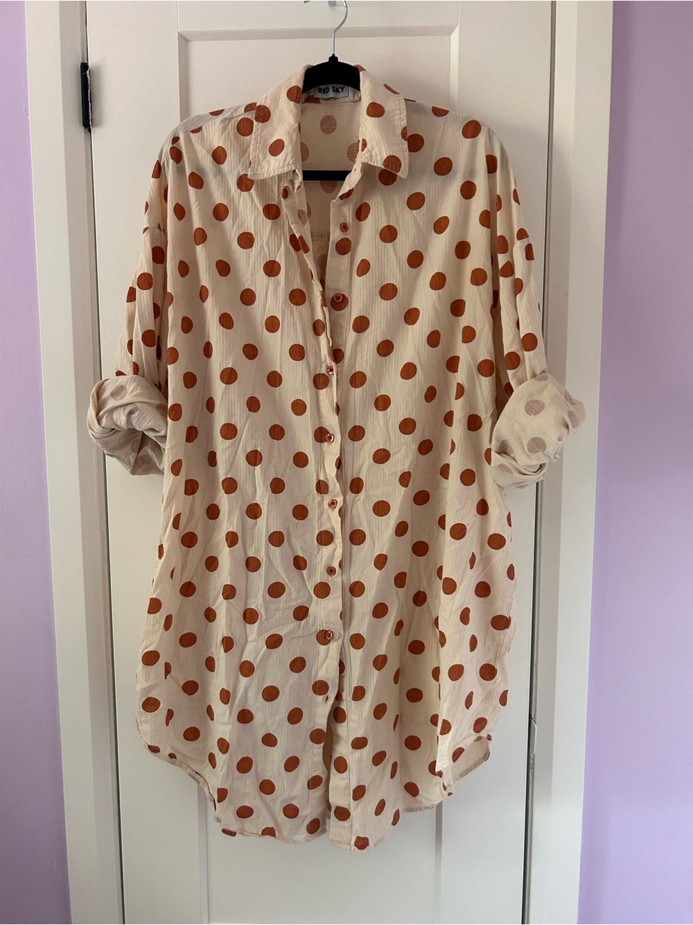 Redsky - Don’t Touch Me Shirt - Polka Dot - Button-Down